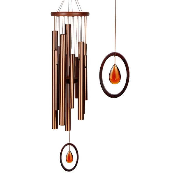 WOODSTOCK CHIMES Signature Collection, Chimes of Crystal Silence, 27 in. Bronze Wind Chime SLCBR