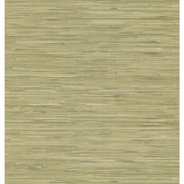 National Geographic Grasscloth Greens Wallpaper Sample