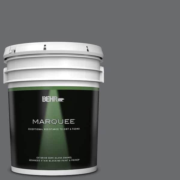 BEHR MARQUEE 5 gal. Home Decorators Collection #HDC-CL-04G Liberty Bell Gray Semi-Gloss Enamel Exterior Paint & Primer