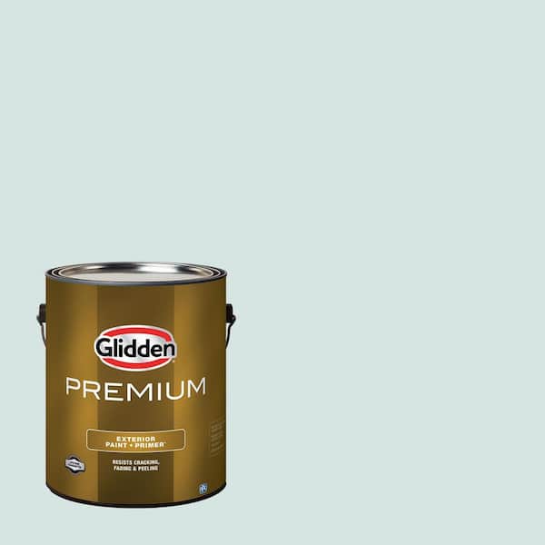 Glidden Premium 1 gal. PPG1145-3 Cave Pearl Semi-Gloss Exterior Latex Paint