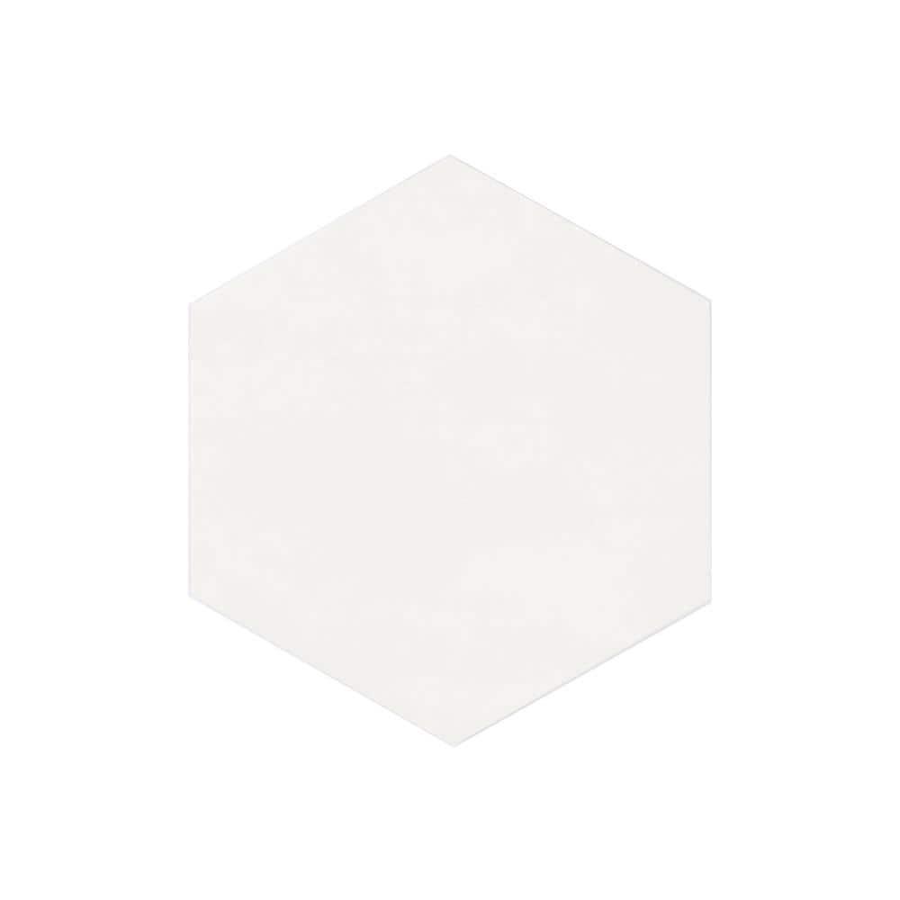 White Matte Hexagon Porcelain Tile for Indoor Use
