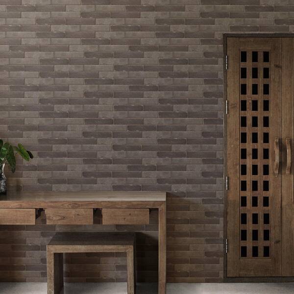 Merola Tile Brickyard Olive 3 in. x 11-3/4 in. Porcelain Floor and
