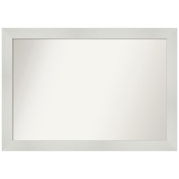Amanti Art Mosaic White 40.5 in. W x 28.5 in. H Non-Beveled Bathroom Wall Mirror in White