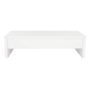 Kinsley 48 in. White Wood Coffee Table with Lift Top