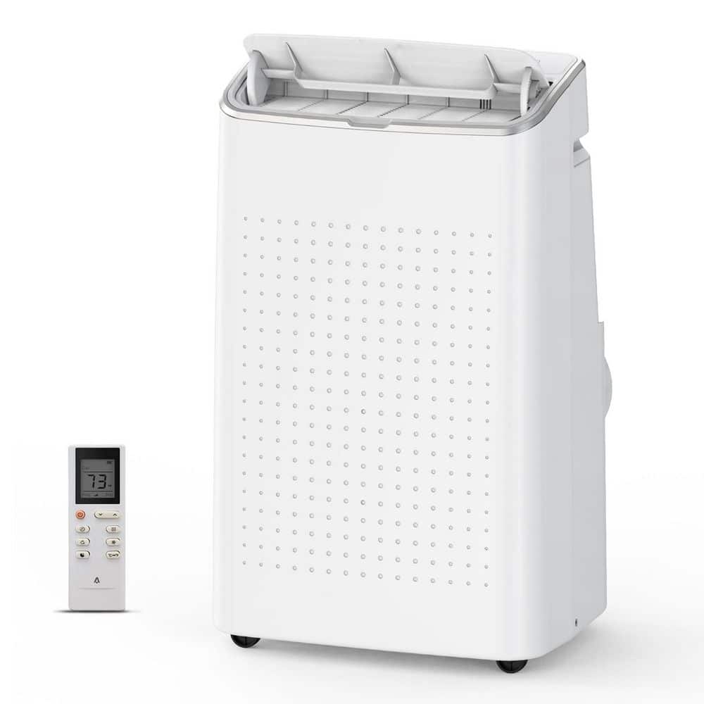 Garvee 115V 9,300 BTU (14,000 BTU ASHRAE) Portable Air Conditioner Cools 700 sq. ft. with Dehumidifier and Remote in White Top