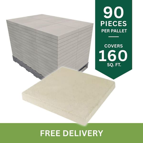 Oldcastle 15.75 in. x 15.75 in. x 1.75 in. White Concrete Step