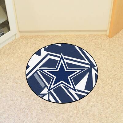 Dallas Cowboys Patterned 2 ft. x 2 ft. XFIT Round Area Rug