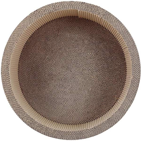 cenadinz Cat Scratcher Post and Board Cat Scratching Pad Durable Scratcher Prevents Furniture Damage in Brown in Solid Wood
