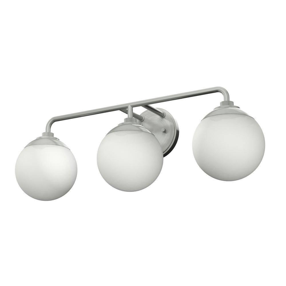 Hepburn Mid-Century Brushed Nickel 3-Light Vanity Sconce
