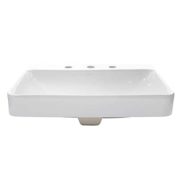 White Kohler Vessel Sinks K 2660 8 0 E1 600 