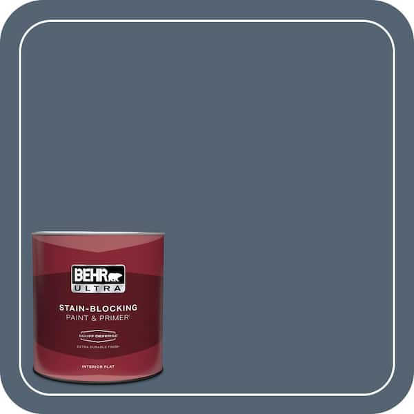BEHR ULTRA 1 qt. #T17-17 Midnight Show Extra Durable Flat Interior Paint & Primer