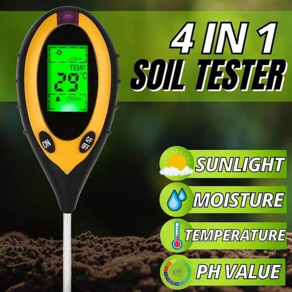 Cubilan 4 in 1 Soil Moisture Meter, PH Meter/Sunlight Intensity