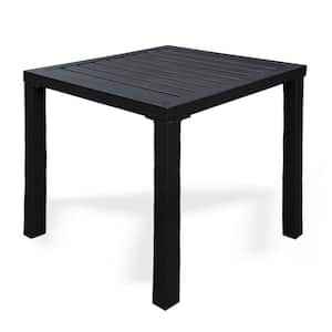 Black Square Galvanized Steel Indoor and Outdoor Portable Accessories for Patio Table Weatherproof Top
