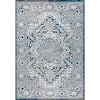 JONATHAN Y Modern Persian Vintage Medallion Navy /Light Gray 5 ft. x 8 ft. Area Rug MDP100B-5