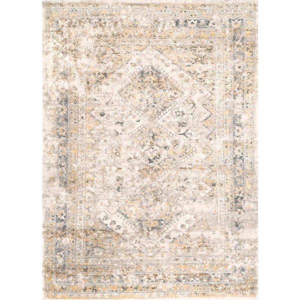 nuLOOM Shaunte Faded Vintage Gold 7 ft. x 9 ft. Area Rug