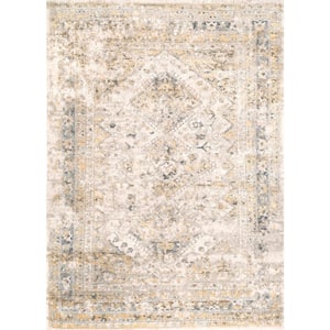 Shaunte Faded Vintage 8 ft. x 10 ft. Gold Area Rug