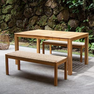 Paxton 3-piece Teak Wood Outdoor Dining Set