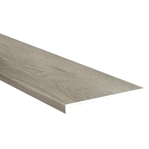 Lewes Gray 1.25 in. T x 12.01 in. W x 47.24 in. L Luxury Vinyl stair Tread Eased Edge (2-pieces/case)