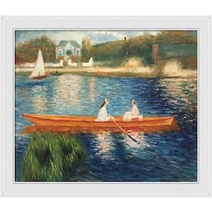 Boating on the Seine by Pierre-Auguste Renoir Galerie White Framed Sports Oil Painting Art Print 24 in. x 28 in.