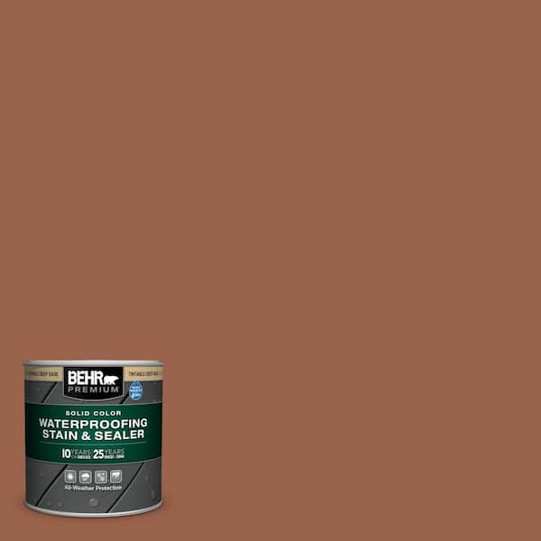BEHR PREMIUM 8 oz. #SC-122 Redwood Naturaltone Solid Color Waterproofing Exterior Wood Stain and Sealer Sample