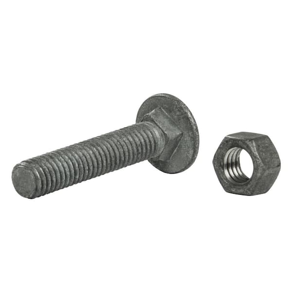 YARDGARD 3/816 x 2 in. Galvanized Carriage Bolt and Nut (10Pack