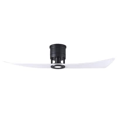 Lindsay 52 in. Integrated LED Matte Black Ceiling Fan with Light Kit