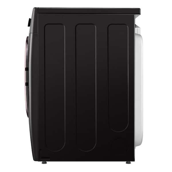 LG Electronics 7.4 cu. ft. Black Steel Ultra Capacity Gas Dryer with Sensor Dry TurboSteam DLGX4001B - The Home Depot