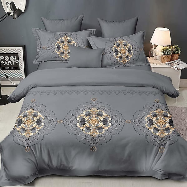 Shatex 3-Piece Green All Season Bedding King Size Comforter Set, Ultra Soft Polyester Elegant Bedding Comforters