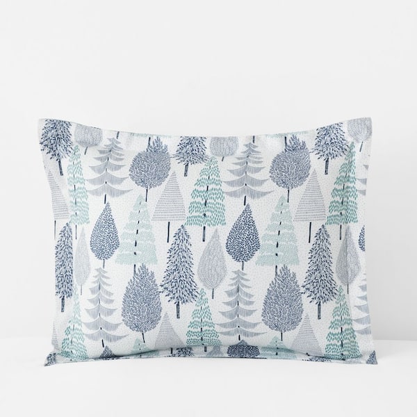 Company Cotton Whimsical Wilds Velvet Blue Flannel Sham