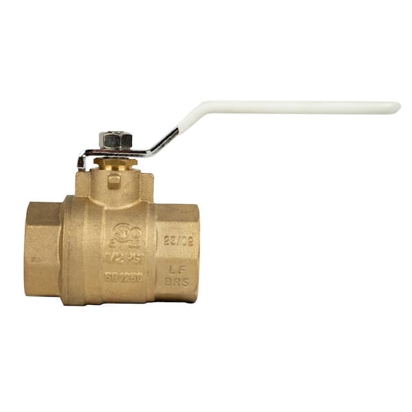 Unbranded 1 in. Lead Free Brass FIP Ball Valve with Stainless Steel Ball and Stem