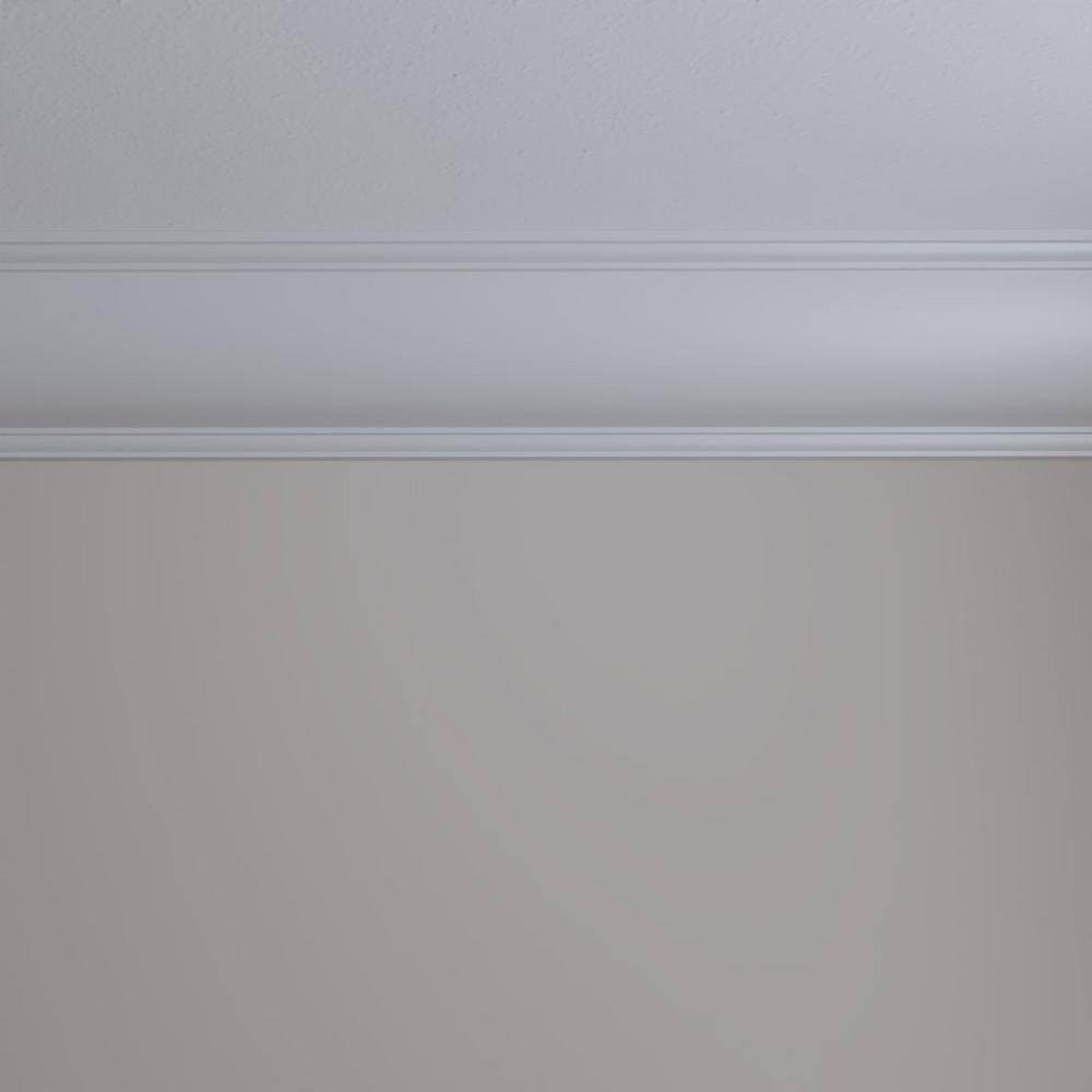 Primed White Polyurethane Geometric Crown Moulding Sample