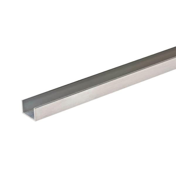 Everbilt 3/8 in. W x 1/2 in. H x 96 in. L Aluminum C-Channel with 1/16 in. Thick
