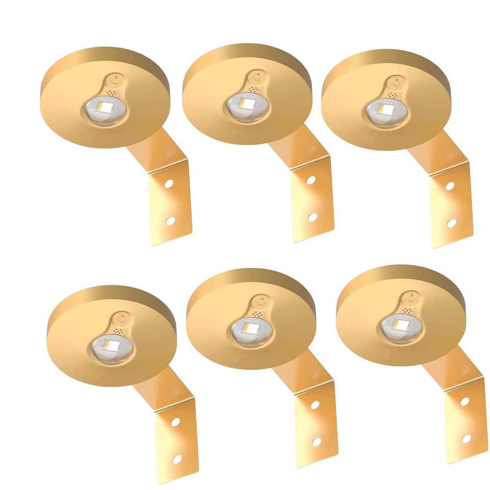 2.8 in.6-Pack Gold Integrated LED Undercabinet Puck Lights with Stepless Dimming and Timer Indoor Accent Light price history on PriceWatchPro