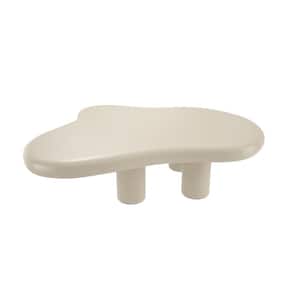 49 in. White Specialty Composite Top Coffee Table