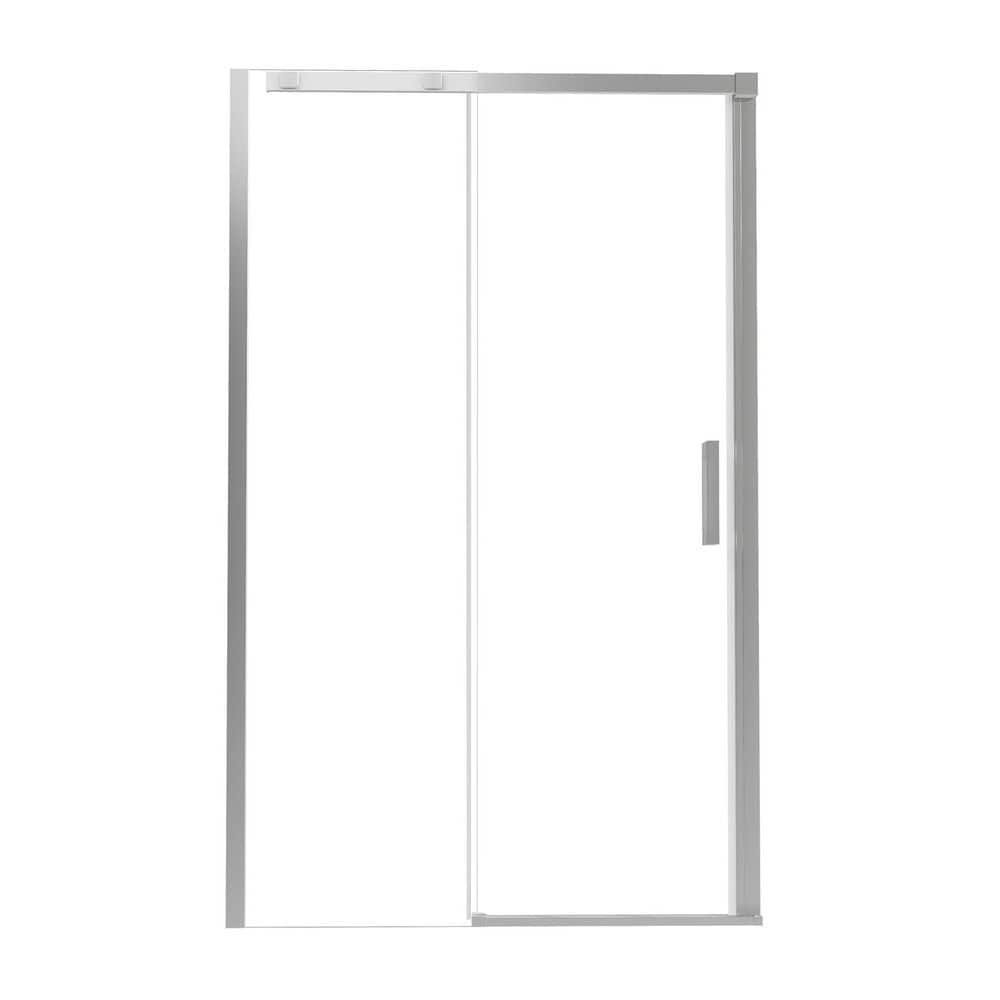 48 W x 71.62 in. H Sliding Framed Shower Door in Brush Nickel with Clear Glass price history on PriceWatchPro