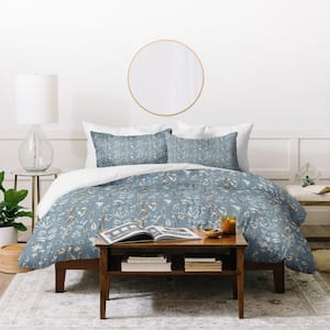 Blue Twin/XL Holli Zollinger Playa Wildflower Blue Polyester Duvet Cover