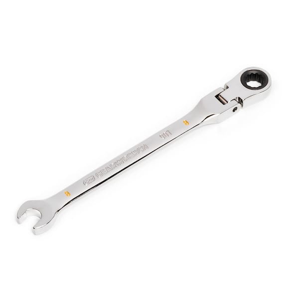 GEARWRENCH 8 mm Metric 90-Tooth Flex Head Combination Ratcheting Wrench