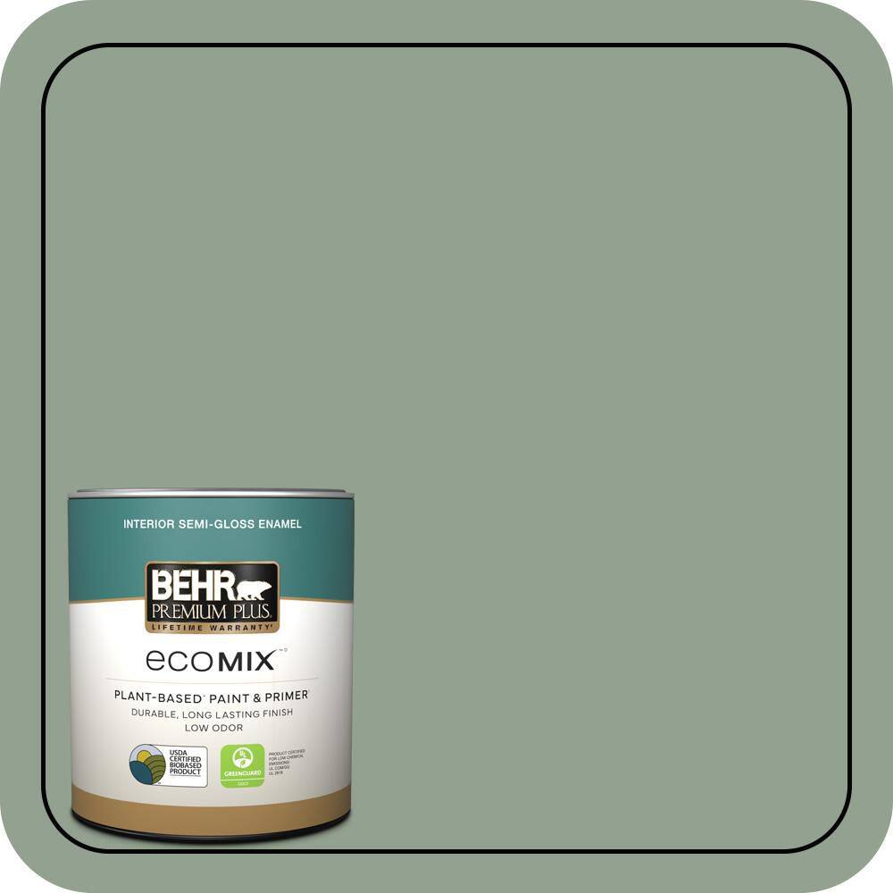 1 qt. #N400-4 Forest Path Semi-Gloss Enamel EcoMix Plant-Based Interior Paint & Primer price history on PriceWatchPro