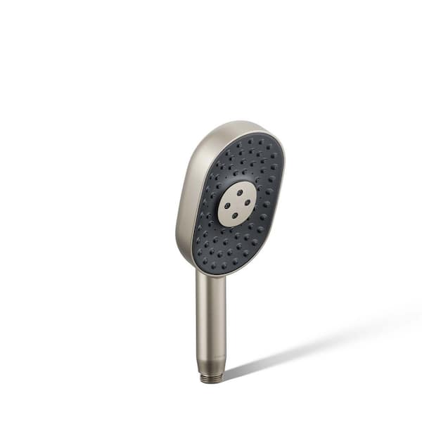 KOHLER Statement 3-Spray Patterns with 2.5 GPM 3.63 in. Wall Mount Handheld Shower Head in Vibrant Brushed Nickel