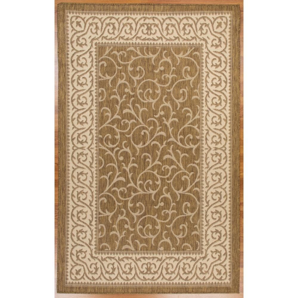 Key West Indoor/Outdoor Rugs Flatweave Contemporary Patio  Pool  Camp and Picnic Carpets FW 586 Gold 4  x 6