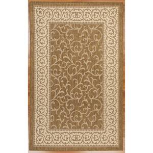 FW Collection Chester Gold 5 ft. x 8 ft. Polypropylene Indoor/Outdoor Area Rug