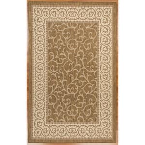 FW Collection Chester Gold 9 ft. x 12 ft. Polypropylene Indoor/Outdoor Area Rug