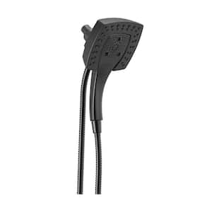 In2ition 5-Spray Patterns 1.75 GPM 5.75 in. Wall Mount Dual Shower Heads in Matte Black