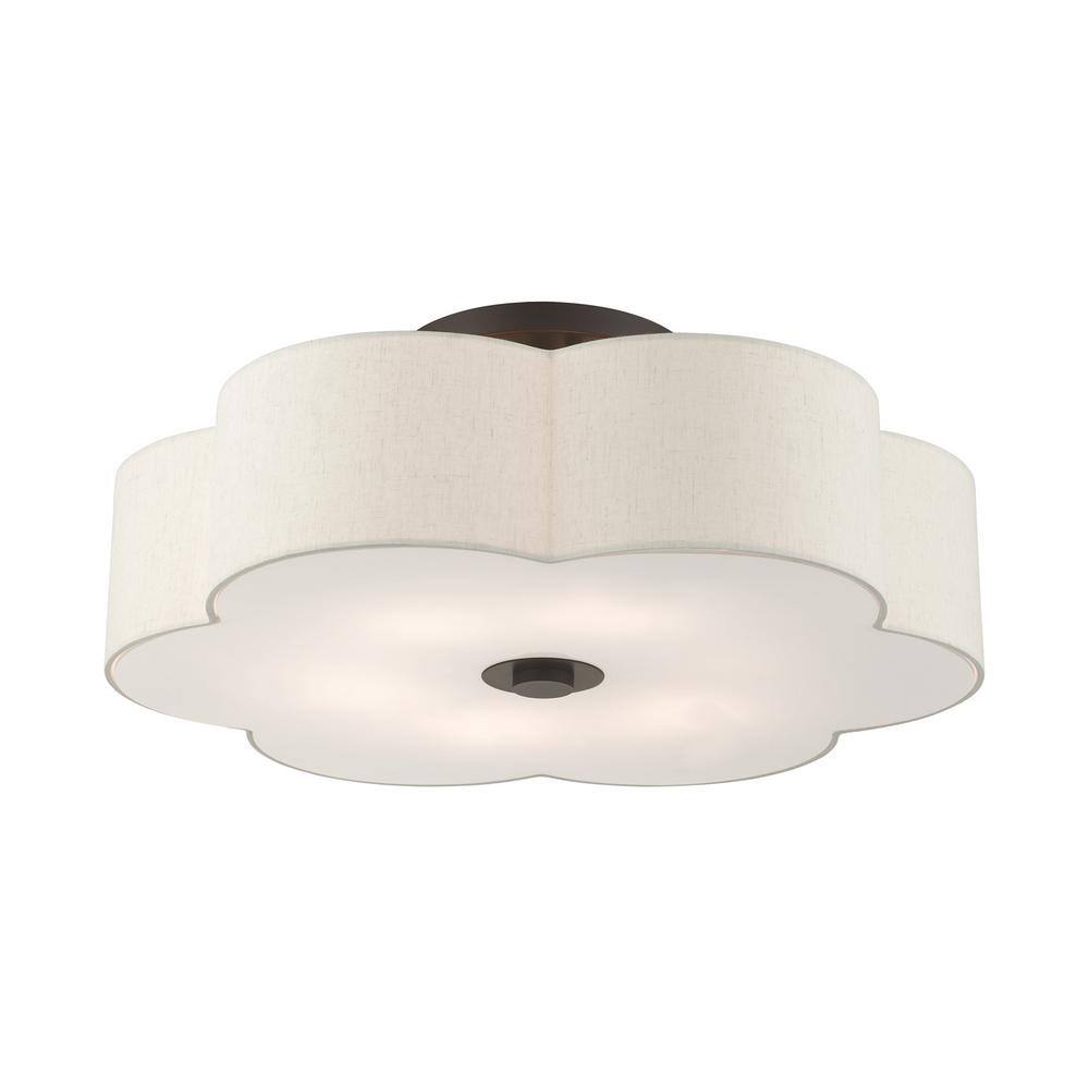 Solstice English Bronze 6-Light Indoor/Outdoor Semi-Flush Mount