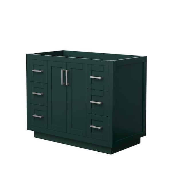 Wyndham Collection Miranda 41.25 in. W x 21.75 in. D x 33 in. H Single Bath Vanity Cabinet without Top in Green