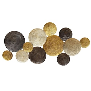 Multi-Metallic Circles Wall Decor