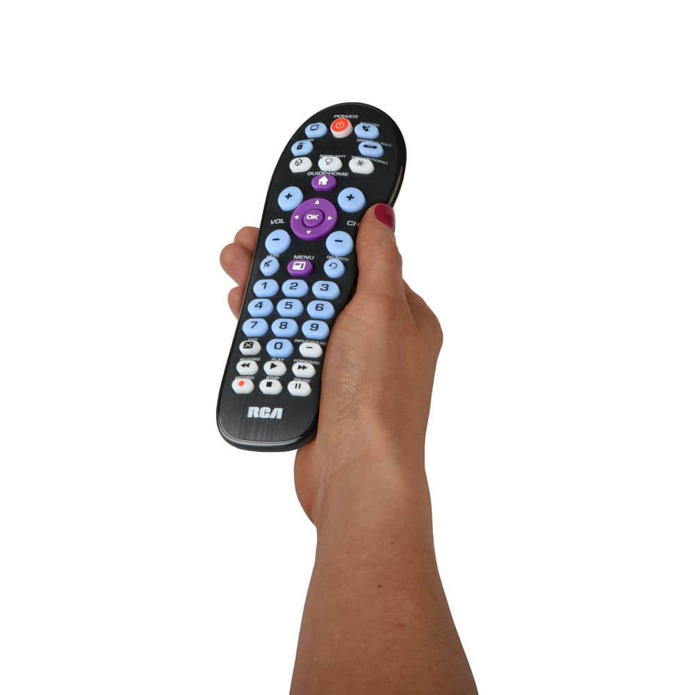 RCA Black and Purple Universal Big Button Remote Control