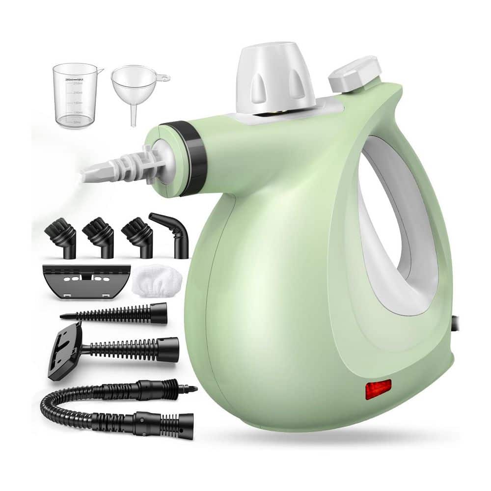 1200W Handheld Corded Steam Cleaner w 350ML Tank, 9. 8FT Cord for Furniture, Upholstery, Grout, Couch, Car, Green price history on PriceWatchPro