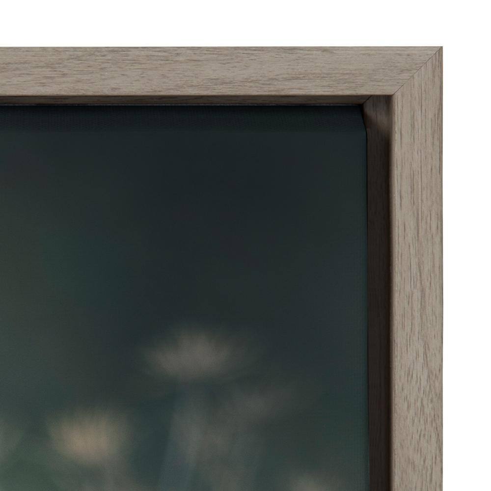 Autumn Plant Close-Up Gray Canvas Print with Polystyrene Frame