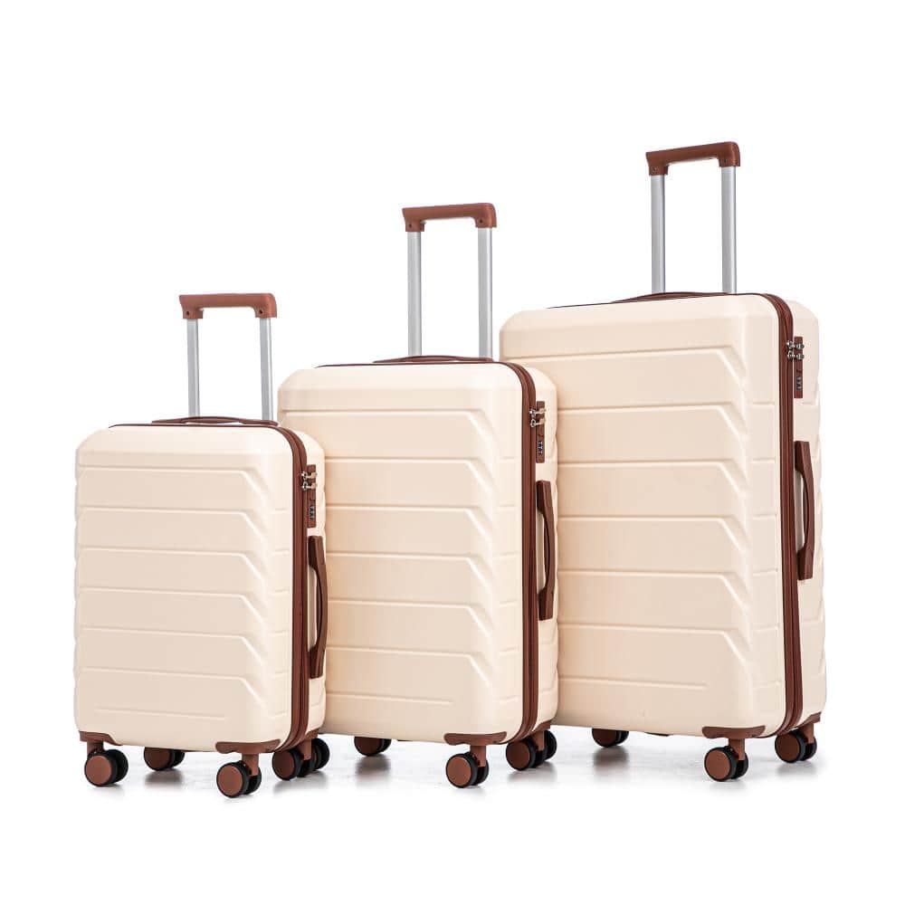 "20""/24""/28"" 3 pcs/set in ABS Spinner Wheel Luggage, Matching Color , With Combination Lock (Beige)" price history on PriceWatchPro